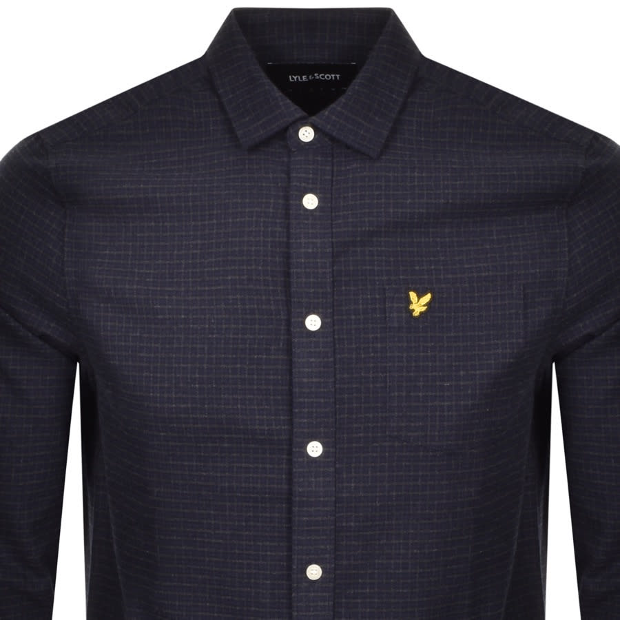 Alternative Image for ProductLyle And Scott Brushed Tweed Shirt Navy2